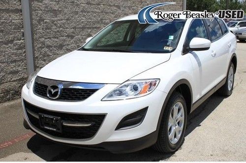 2011 mazda cx-9 sport white certified cpo seats 7 bluetooth aux &amp; mp3 input