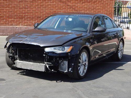 2012 audi a6 3.0t quattro tiptronic damaged salvage runs! only 9k miles loaded!!