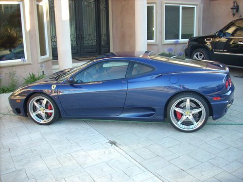 2000 ferrari modena 360 tour de france blue daytona interior f1