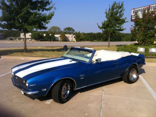 1968 chevrolet camaro convertible-date coded 327/390hp-automatic