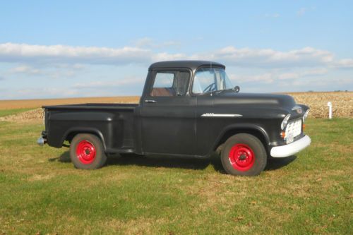 1955 chevrolet pickup truck.  2nd series chevy truck with small window