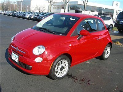 2012 fiat 500 2dr hb pop,  red/black, aux, nice, 47594 miles, l@@k