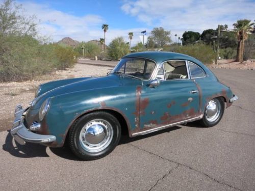 1961 porsche 356b reutter coupe..fjord green..1 owner 61k miles..survivor..wow!!