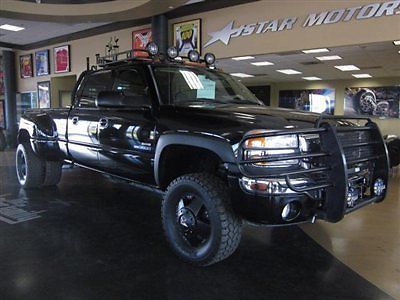 05 gmc sierra 3500 crew cab dually diesel 4x4 long bed black 80k miles