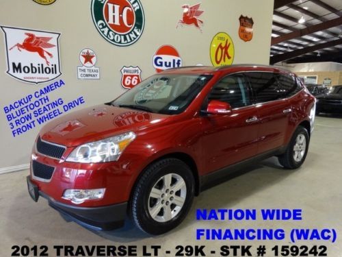 2012 traverse lt fwd,remote start,back-up cam,cloth,b/t,3rd row,29k,we finance!!