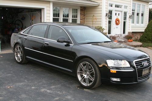 2009 audi a8l phantom black pearl 32,600 mi. mint sport package 20 inch rims