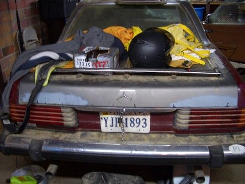 1975-76 mercedes benz 450 sl, many new and very hard to find parts in a old car.