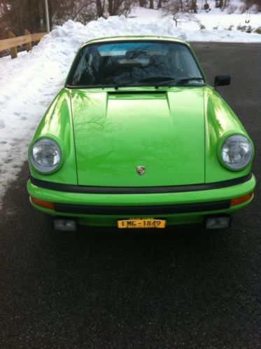 1974 Porsche 911 Lime Green Non Sunroof Beauty, image 2