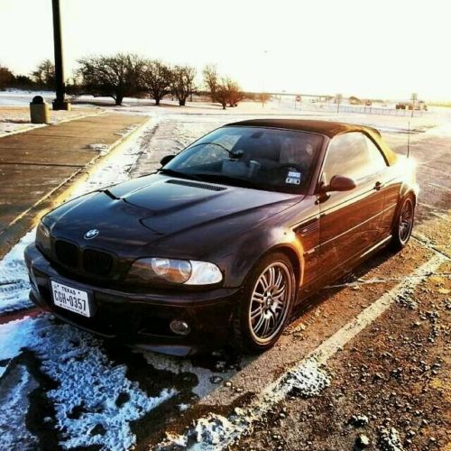 2003 2003.5 bmw e46 m3 cabriolet 70k carbon black + cinnamon + cwp + clean