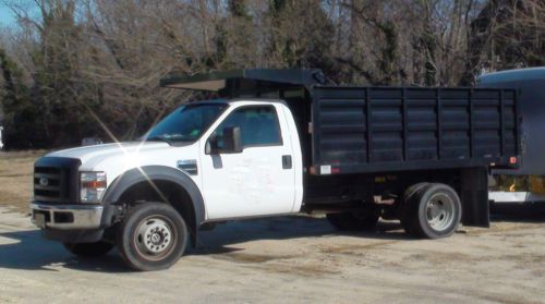 2009 ford super duty f-450 4x4 regular cab 2 door xl landscape dump body 6.8l