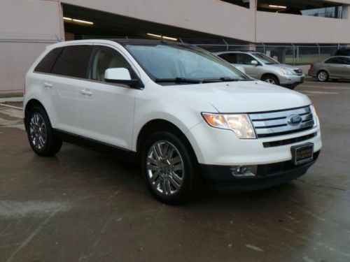 2009 ford edge limited white tan navigation ship assist chrome wheels ltd