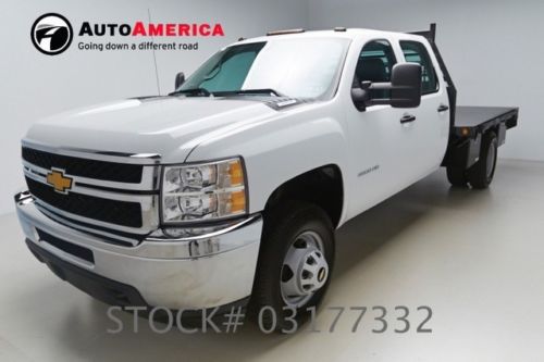 4k one 1 owner low miles 2013 chevy silverado 3500 hd work truck 6.0l v8 flatbed