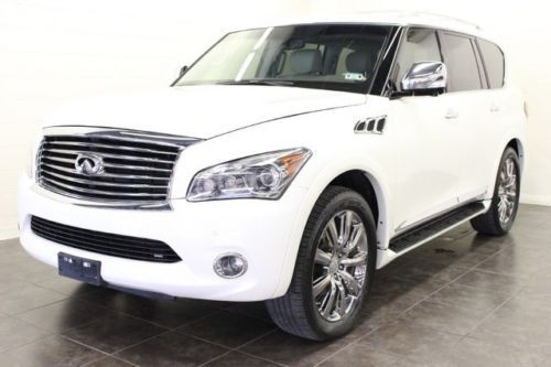 2011 infiniti qx56 awd navi roof f/r cam dvd htd rcam roof 2tv/dvd 22s