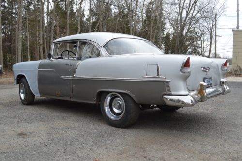 1955 chevy bel air belair hardtop running driving project no post nr 55 tri five