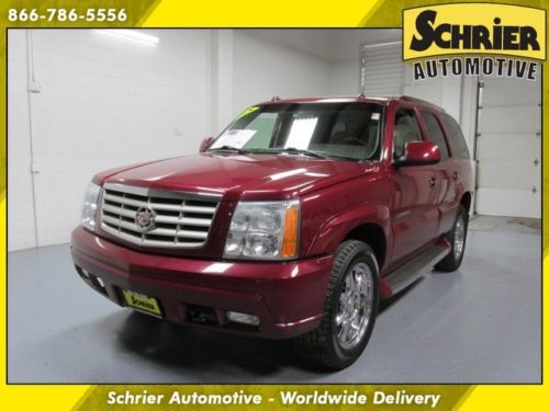 2005 cadillac escalade awd red navigation bose sunroof 7 passenger