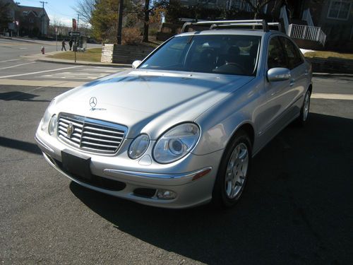 2005 mercedes benz e 320  cdi  silver with black leather interior , loaded
