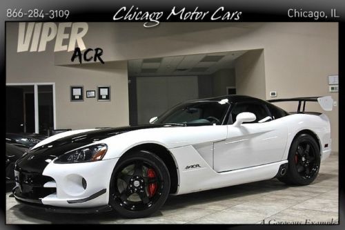 2009 dodge viper acr coupe viper white black acr stripe carbon fiber 5k miles!