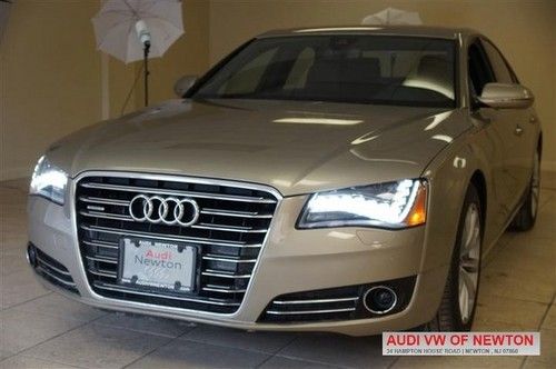 2011 beige audi a8 4.2 quattro premium package low mile 10k leather nav wood mmi