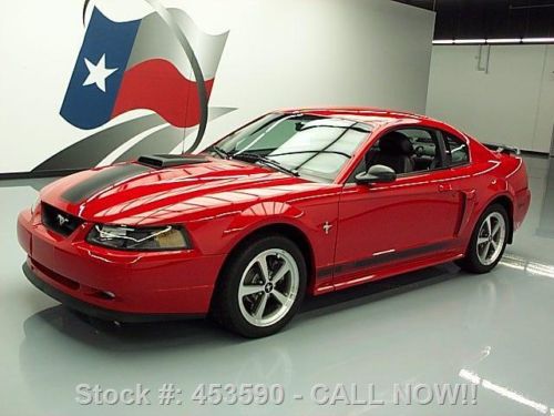 2003 ford mustang mach 1 auto leather shaker hood 33k!! texas direct auto
