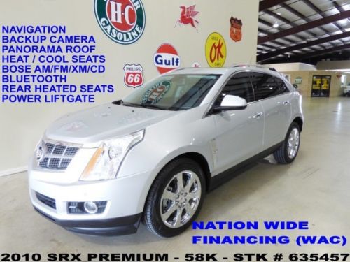 10 srx premium collection,ultra roof,nav,htd/cool lth,chrome 20&#039;s,58k,we finance