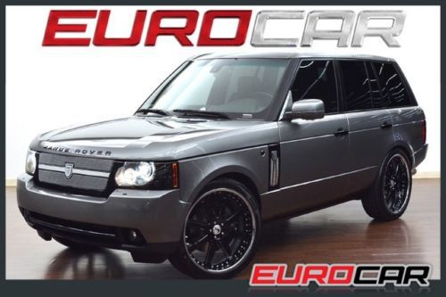 2010 range rover sc assanti gray blacked out chrome black wood trim
