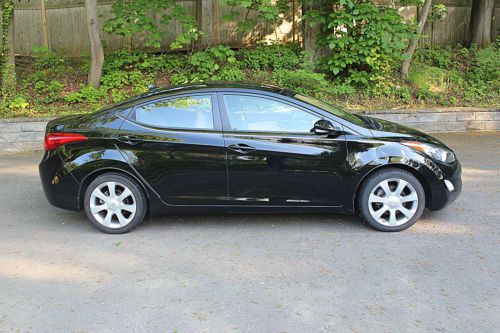 2011 hyundai elantra limited sedan 65k black with tan heated leather moonroof