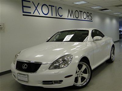 2007 lexus sc430 hardtop white/tan xenons nav htd-sts cd6 only 41k miles 1-owner