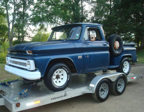 Original 1966 chevrolet c10 swb stepside pickup-father/son/daughter fixer-upper