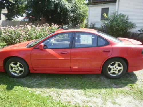 Red 1998 pontiac grand prix gt tan leather interior