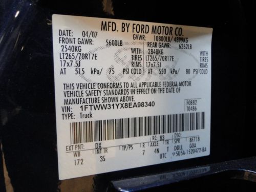 2008 FORD F350 SD CREW CAB 4WD, 6.8L V10, XL, SUPERDUTY, LONG BED, 4X4! CLEAN!, US $17,995.00, image 47