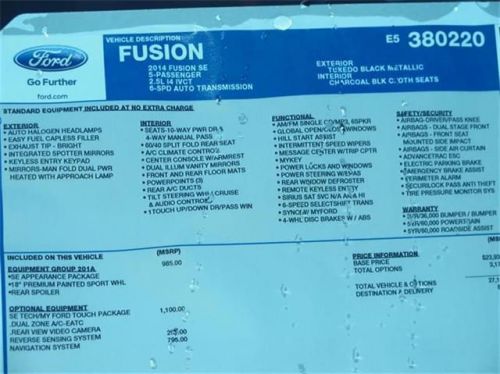 2014 Ford Fusion SE, US $27,935.00, image 5