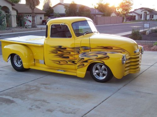 1952 chevrolet 5 window deluxe pickup custom hot rod truck