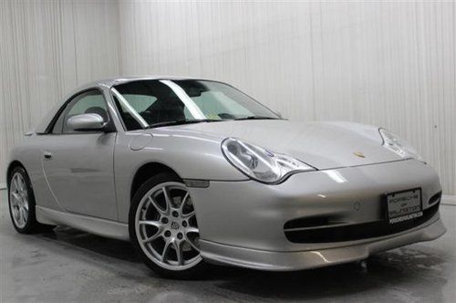 2002 porsche 911 carrera silver hard top convertible manual black leather