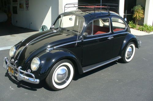 1966 beetle restored california black plate beauty