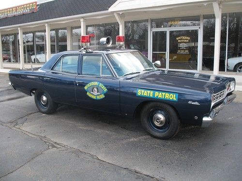 1968 plymouth satellite missouri state patrol car