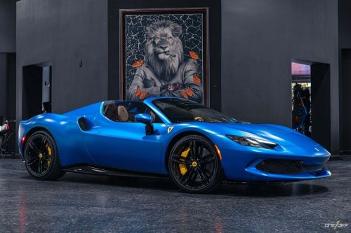 2024 ferrari 296 gts $450k msrp, special order blu corsa, carbon seats