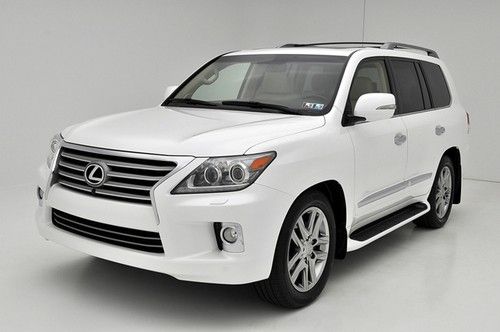 2013 lexus lx570 sport utility, luxury pkg w/ dvd's, pearl w/parch...8,600 miles