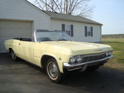 1965 impala convertible all original #'s match 327 auto 12 bolt grandmothers car