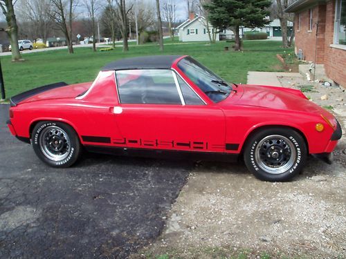 1972 porsche 914 original 27,671 actual miles targa top black interior no reserv