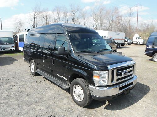 09 ford e-250 13 passenger van isle seating limousine leather dvd 33000 miles