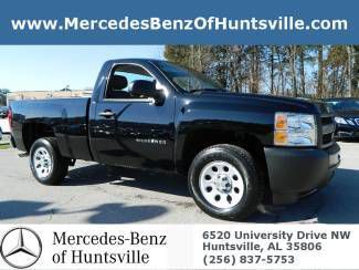 Chevy chevrolet silverado work truck black grey interior cd low miles finance