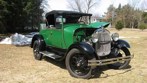 1929 ford model a roadster and trailer    beautiful car