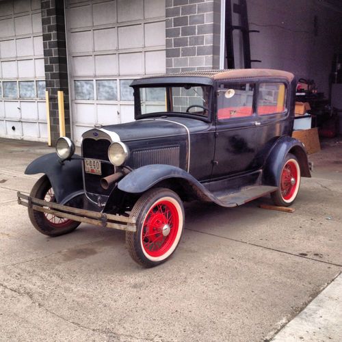 1930 model a 2 door sedan (briggs bodied) "barn find", hot rod, ford, street rod