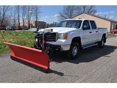 07 gmc sierra 2500hd diesel crew cab 4 wheel drive leather plow