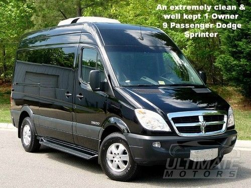 2007 dodge sprinter 2500-9 passenger van-144' whl base-high top limo van-1 owner