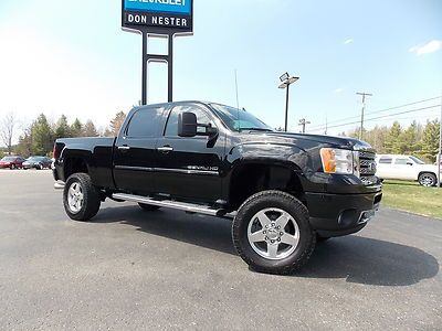 11 gmc sierra 2500hd 4x4 denali duramax diesel lifted new tires navigation roof