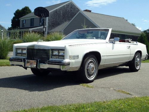 1985 cadillac eldorado biarritz convertable rare triple white