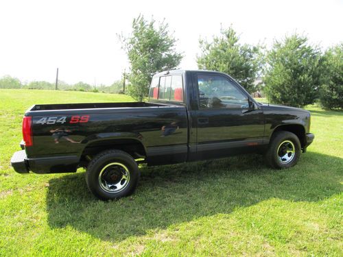 Chevrolet 1990 chevy c/k pick-up c1500 454 ss black 1500 racing truck