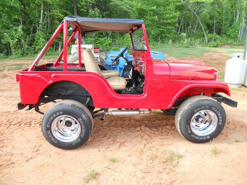1965 cj5 jeep, recently rebuilt, red, new paint