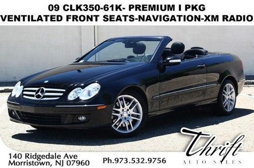 09 clk350-61k- premium i pkg-ventilated front seats-navigation-xm radio